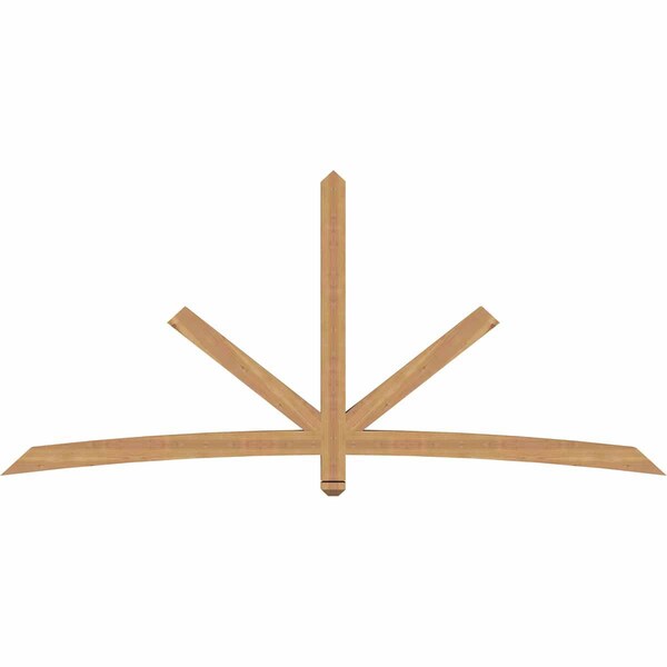 Ekena Millwork Alberta Smooth Timber Gable Bracket, Western Red Cedar, 96"W x 44"H x 3 1/2"D x 3 1/2"F, 11/12 Pitch GBW096X44X0404ALB00SWR - main